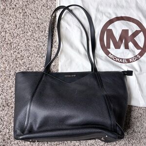 Michael Kors Black Leather Double-Handle Tote
